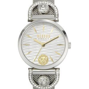 SALE Versace Women's Crystal Two Tone Dial Accent Watch